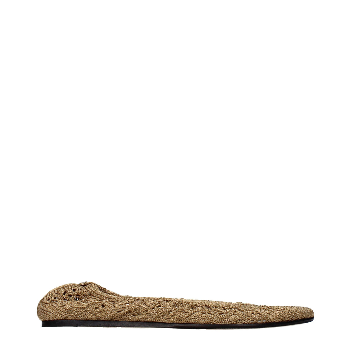 Isabel Marant gouden stoffen ballerina's