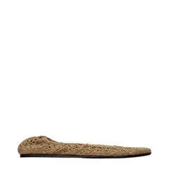 Isabel Marant gouden stoffen ballerina's