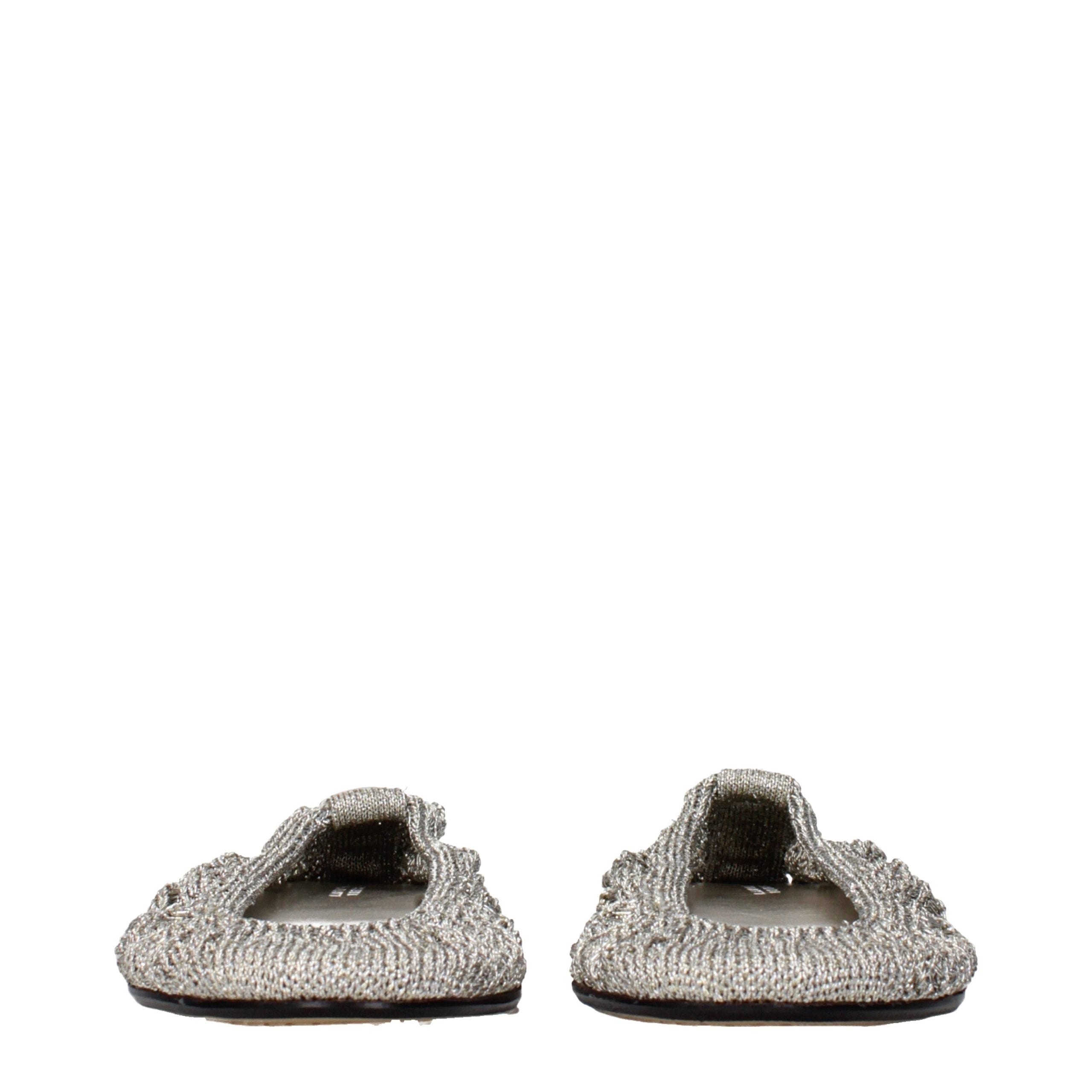 Isabel Marant Grijze stoffen ballerina's