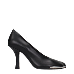 Burberry Black Leather High Heel Pumps