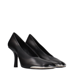 Burberry Black Leather High Heel Pumps