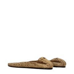 Isabel Marant gouden stoffen ballerina's