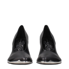 Burberry Black Leather High Heel Pumps