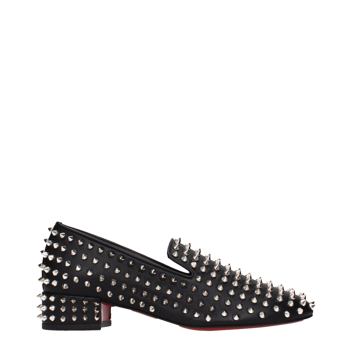 Christian Louboutin Zwarte Leren Instappers