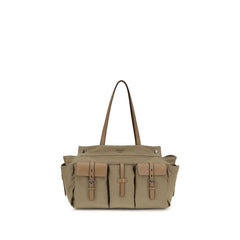 Prada Bicolor Cotton Shoulder Bag
