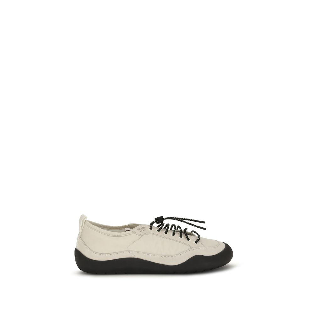 Prada Beige Stoffen Atletische Sneakers