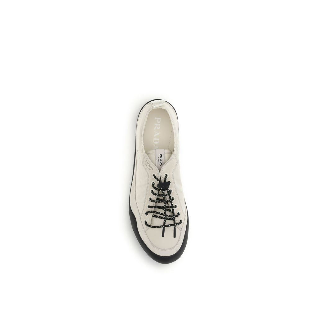 Prada Beige Stoffen Atletische Sneakers