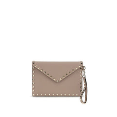 Valentino Garavani Beige Kalfsleer Bos Taurus Portemonnee