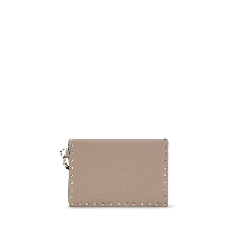 Valentino Garavani Beige Kalfsleer Bos Taurus Portemonnee