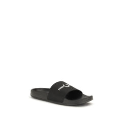 Fred Perry Zwarte Rubberen Sandalen