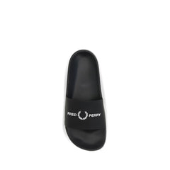Fred Perry Zwarte Rubberen Sandalen