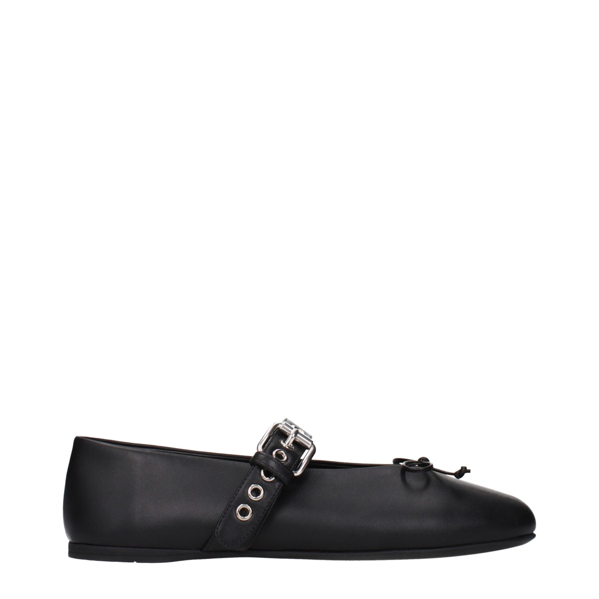 Miu Miu Zwarte Leren Ballerina's