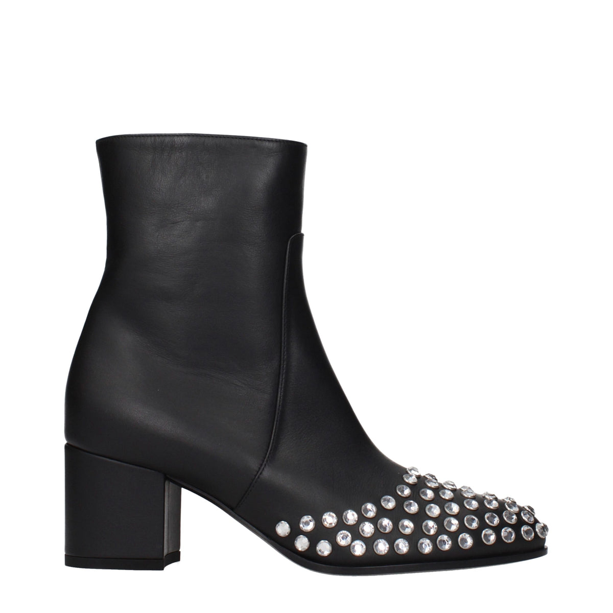 Alaïa Zwarte Leren Enkellaarzen
