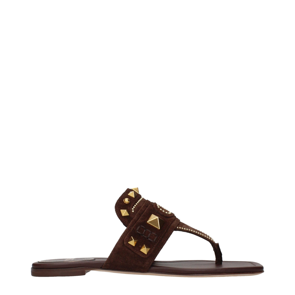 Valentino Garavani Bruine Leren Slippers