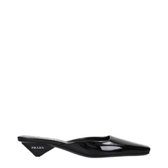 Prada Black Leather Flat Sandals