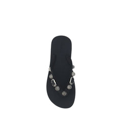 Balenciaga Black Polyester Flat Sandals