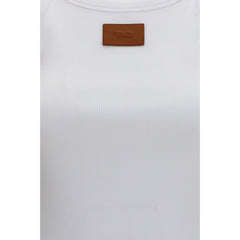 Fendi White Cotton Tank Tops