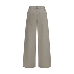 The Row Beige Cotton Relaxed Fit Jeans