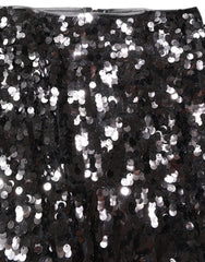 Dolce & Gabbana Brown Sequinned Embellished PencilCut Skirt