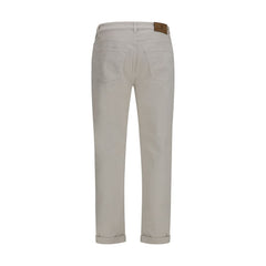 Brunello Cucinelli White Cotton Jeans Denim