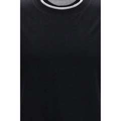 Brunello Cucinelli Black Cotton T-Shirt