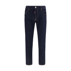 Dsquared² Blue Cotton Slim Fit Jeans