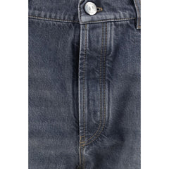 Brunello Cucinelli Gray Cotton Straight-Leg Jeans