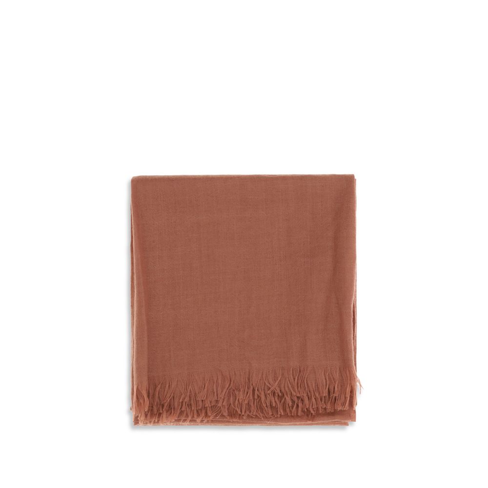 Brunello Cucinelli Orange Cashmere Foulard