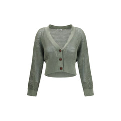 Brunello Cucinelli Bicolor Cotton Cardigan