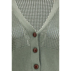 Brunello Cucinelli Bicolor Cotton Cardigan
