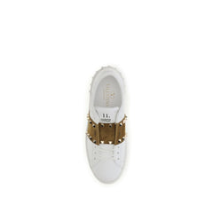 Valentino Garavani White Calf Leather Bos Taurus Sneakers