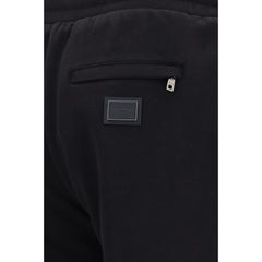Dolce & Gabbana Black Cotton Joggers (Workout Pants)