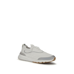 Brunello Cucinelli White Cotton Athletic Sneakers