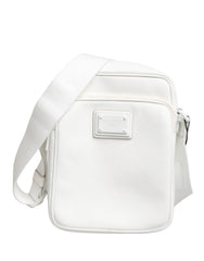 Dolce & Gabbana White Logo Plaque Crossbody Shoulder Borse Men Bag