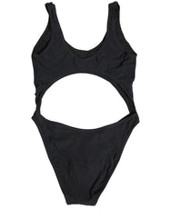 Dolce & Gabbana Black Cutout Logo One Piece Swimsuit Swimwear