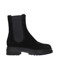 Gianvito Rossi Black Leather Ankle Boots