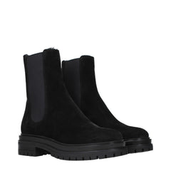 Gianvito Rossi Black Leather Ankle Boots