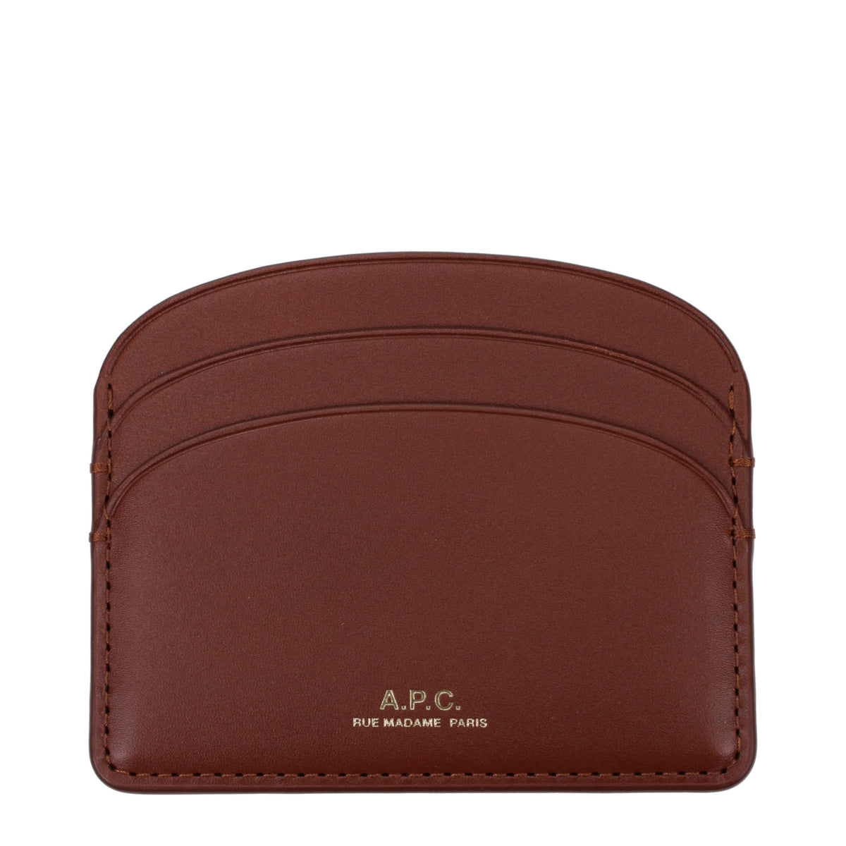 A.P.C. Brown Leather Cardholder