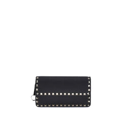 Valentino Garavani Black Calf Leather Bos Taurus Wallet