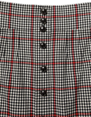 Dolce & Gabbana Gray Checkered High Waist A-line Mini Skirt