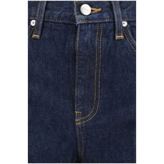 Khaite Blue Cotton Flared Jeans