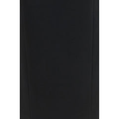 Khaite Black Acetate Long Skirt