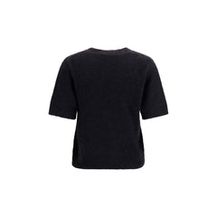 Ganni Black Alpaca Vicugna Pacos T-Shirt