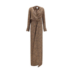 SA SU PHI Beige Silk Long Dress