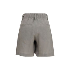 Brunello Cucinelli Bicolor Linen Bermuda Shorts