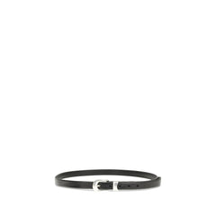 Our Legacy Black Calf Leather Bos Taurus Thin Belt