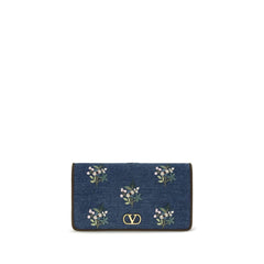 Valentino Garavani Blue Cotton Shoulder Bag