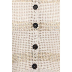Brunello Cucinelli Beige Cotton Cardigan