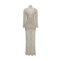 Rabanne Beige Polyamide Long Dress