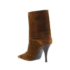 Saint Laurent Brown Calf Leather Bos Taurus Ankle Boots